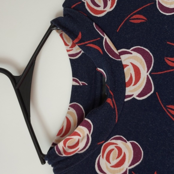 Style & Co. Mock turtleneck long sleeve blue with flower print xxl - Picture 3 of 9